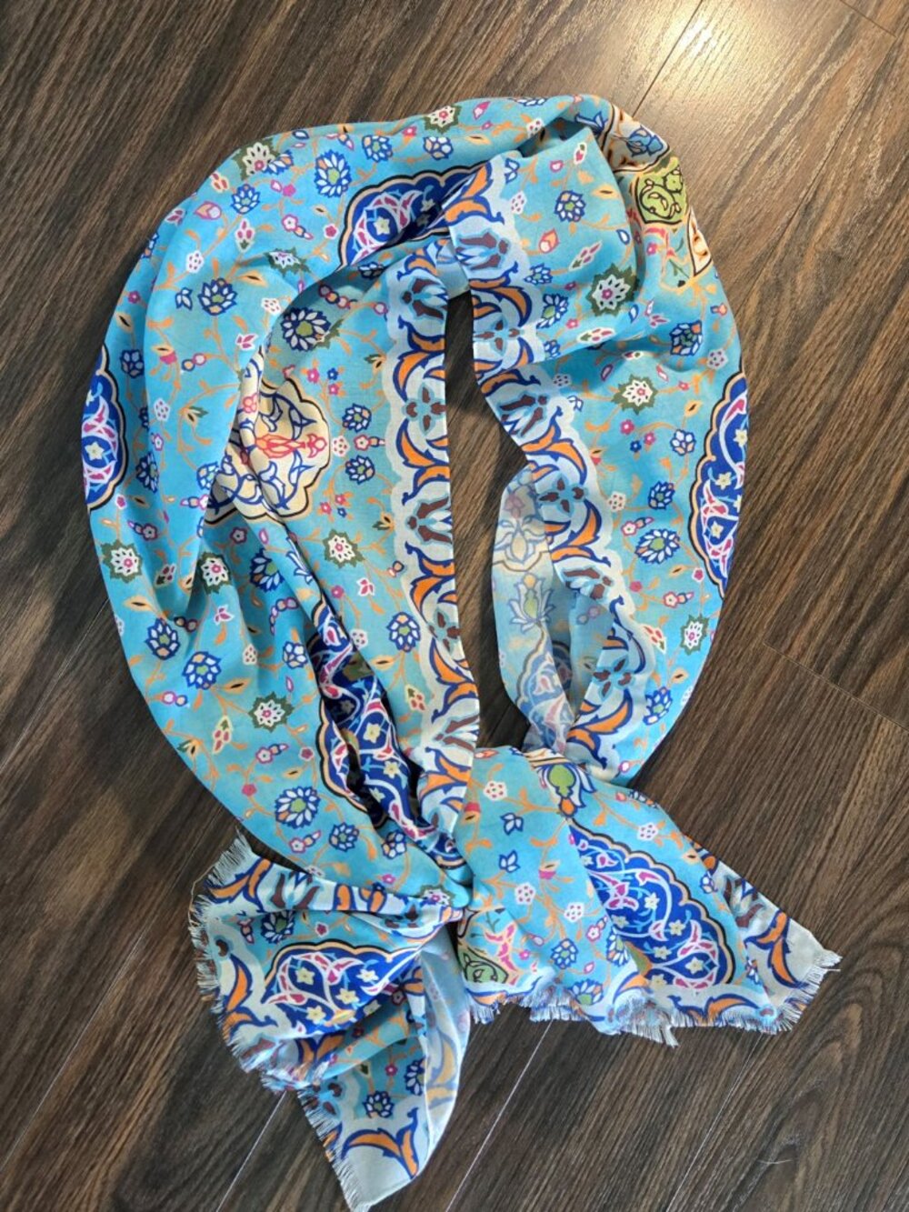 Boho Style Floral and Paisley Scarf/Wrap NWOT